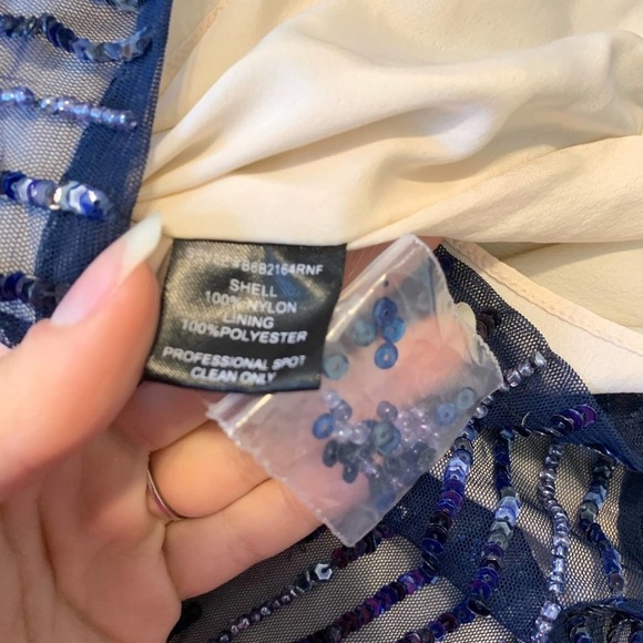 NWT Parker Petra Blue Beaded Mini Dress Size 4 - Picture 8 of 11